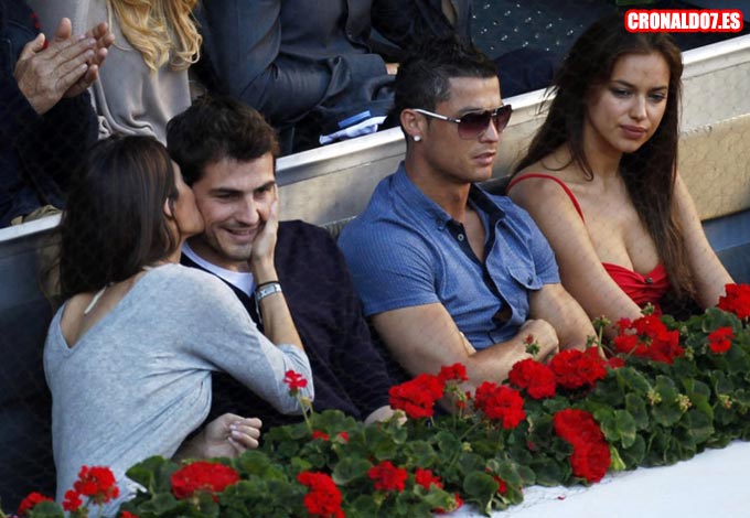 Cristiano Ronaldo e Irina Shayk junto a Casillas y Sara Carbonero