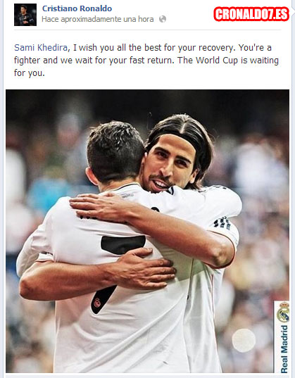 Cristiano Ronaldo anima a Khedira
