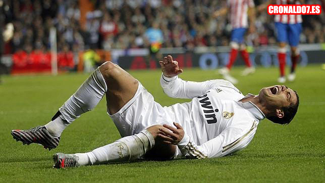 Cristiano Ronaldo lesionado frente al Atlético de Madrid