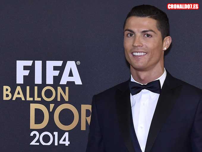 Cristiano Ronaldo en la gala de entrega del Balón de Oro