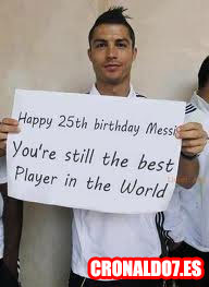Cristiano Ronaldo felicita a Messi por su cumpleaños
