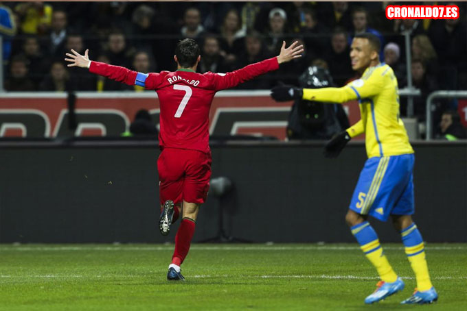 Hat-trick de Cristiano Ronaldo a Suecia