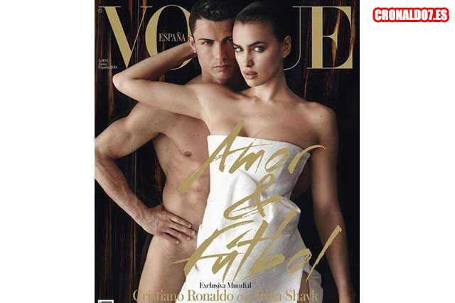 Cristiano e Irina en la portada de Vogue