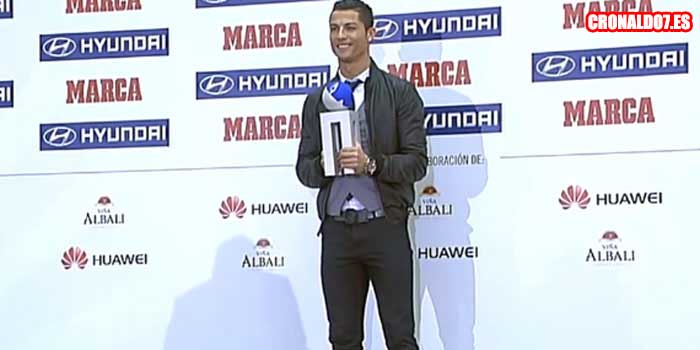 Cristiano Ronaldo recoge el premio Pichichi