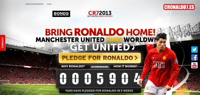 Fans del Manchester United financian el regreso de Cristiano Ronaldo