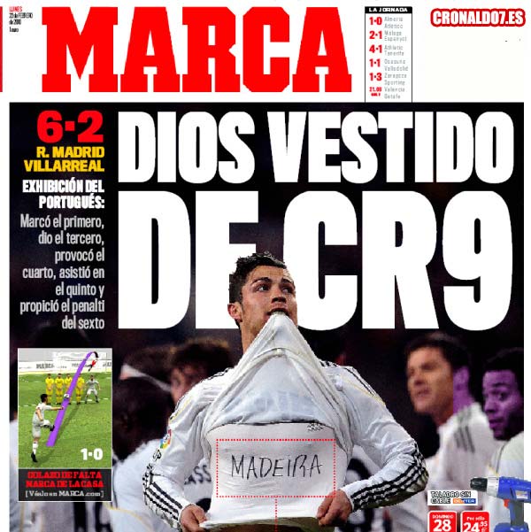 Cristiano Ronaldo en la portada de Marca