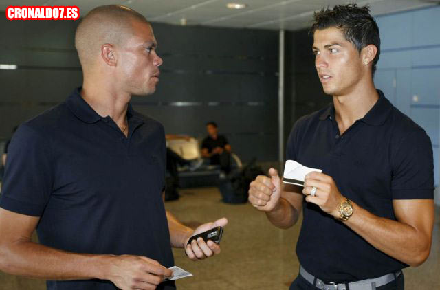 Cristiano Ronaldo junto a su amigo Pepe