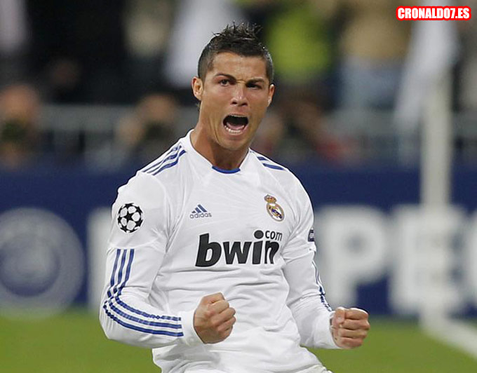 Cristiano Ronaldo celebrando usu gol ante el Milán