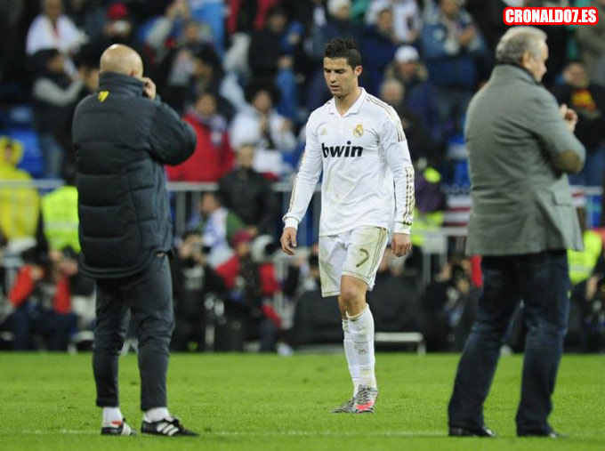 Cristiano Ronaldo decepcionado tras el partido