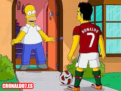 Cristiano Ronaldo y Homer Simpson