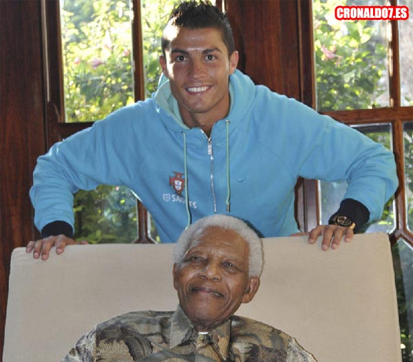 Cristiano Ronaldo con Nelson Mandela