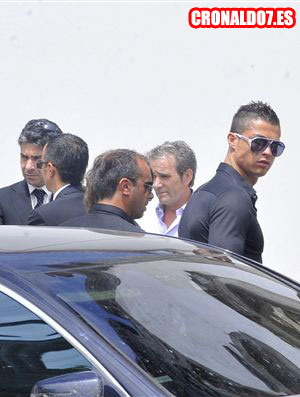 Cristiano Ronaldo en el funeral de Joge Mendes