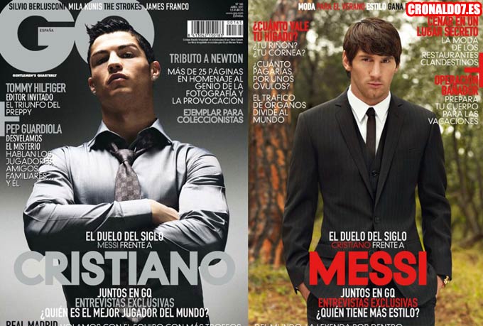 Cristiano Ronaldo y Messi en GQ