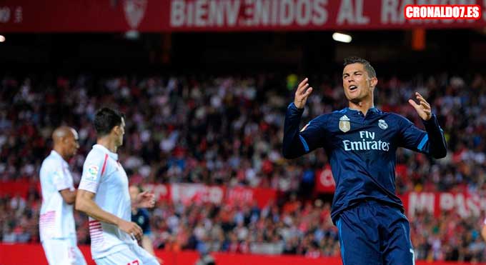 Cristiano Ronaldo en un partido ante el Sevilla