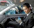Cristiano Ronaldo en el coche