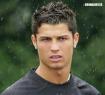 Cristiano Ronaldo bajo la lluvia