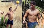 Cristiano Ronaldo jugando a volley playa